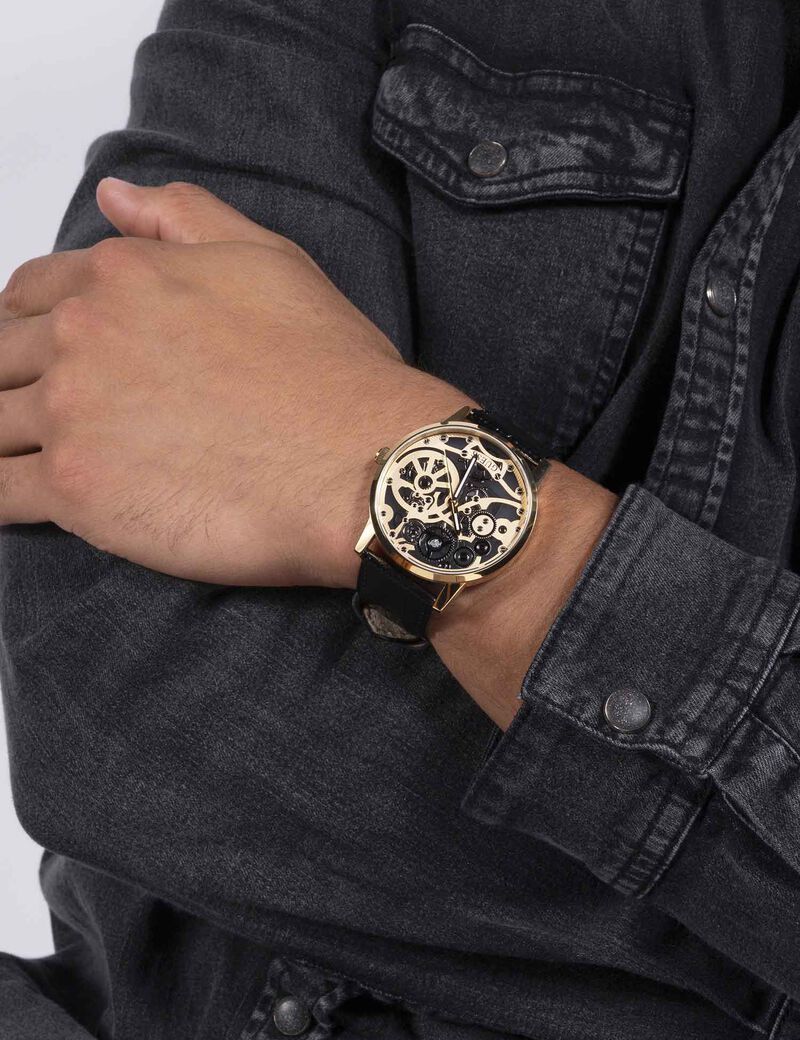 Black-Gold Analog Watch