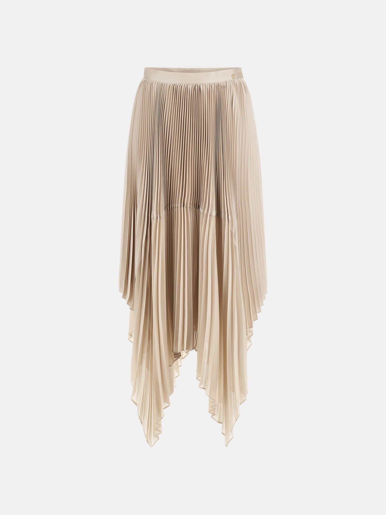 Guess gold pleated skirt cheap