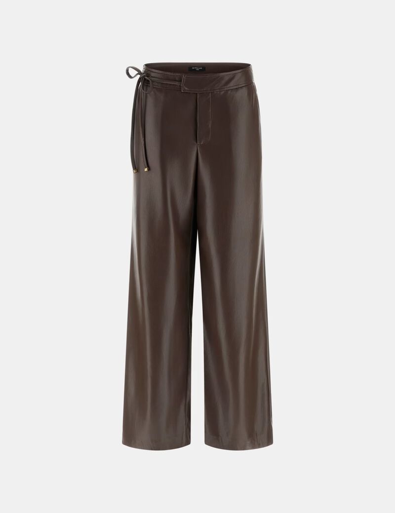 Marciano faux-leather wide-leg pants
