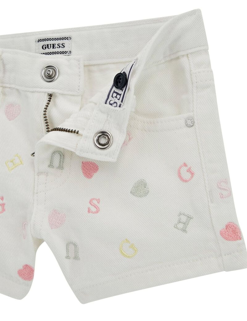 Embroidered shorts jeans
