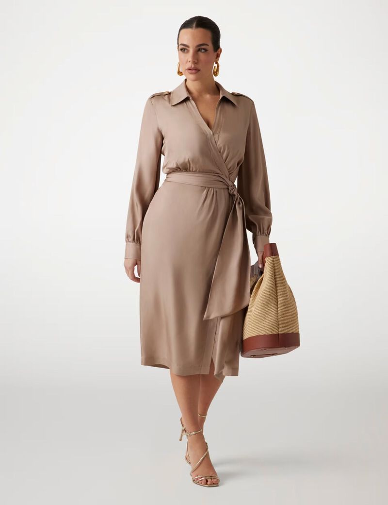 Marciano wrap midi dress