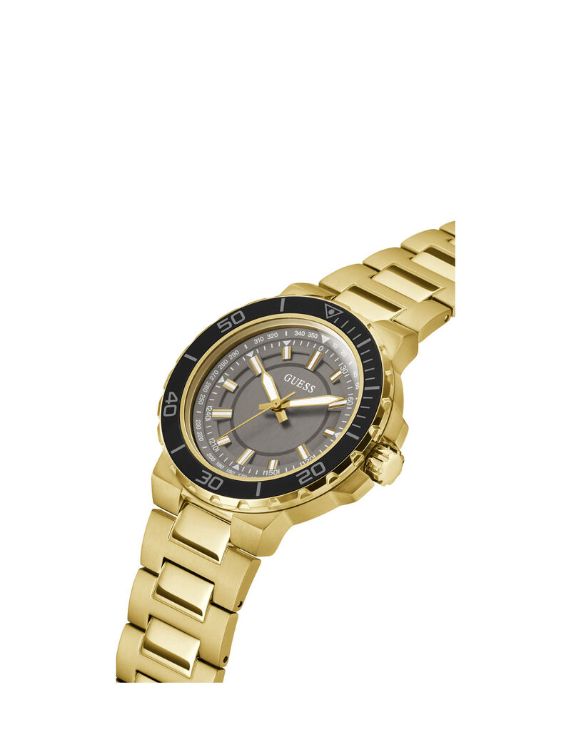guess gold analog watch