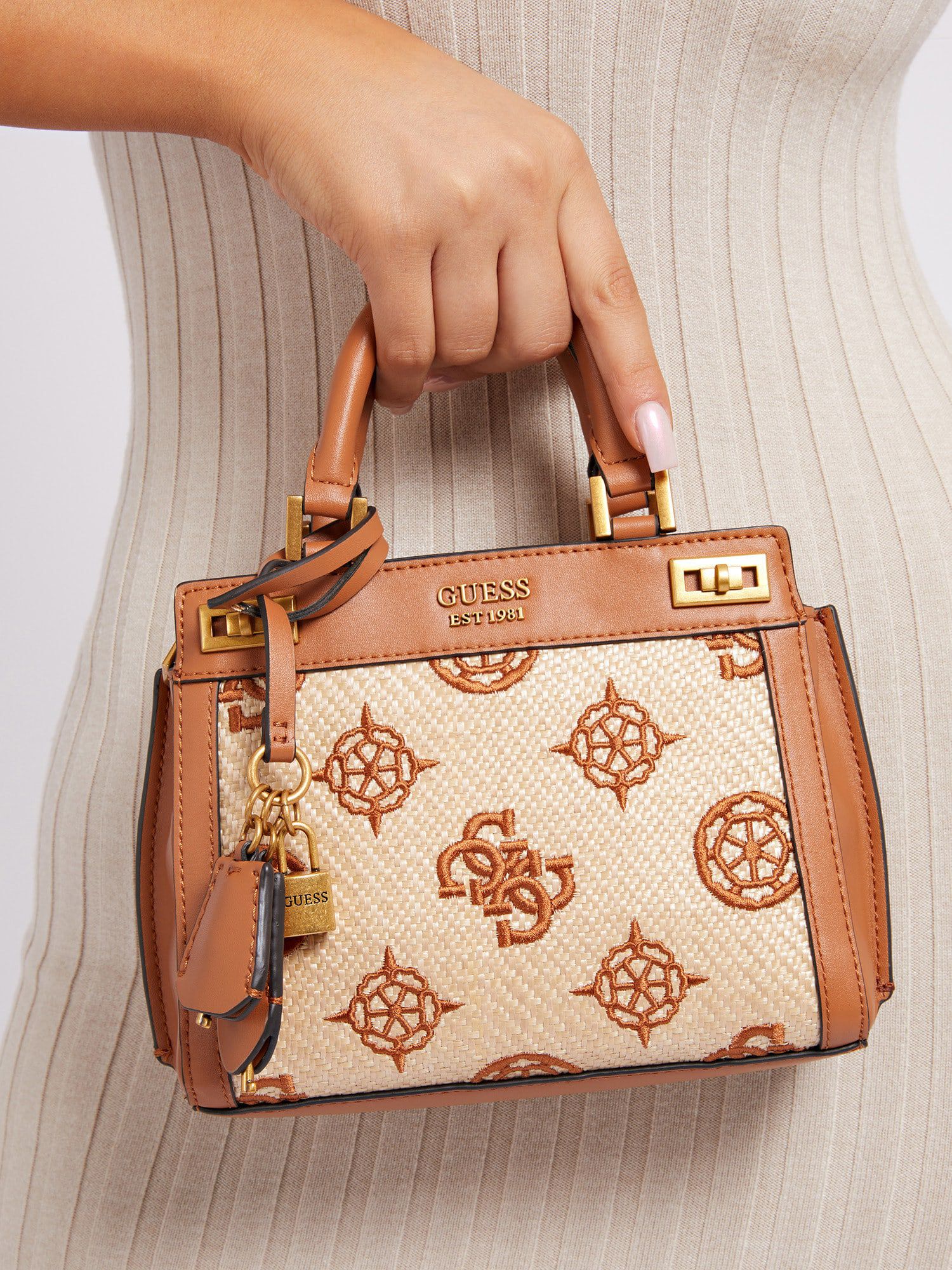 Guess mini satchel bag hotsell