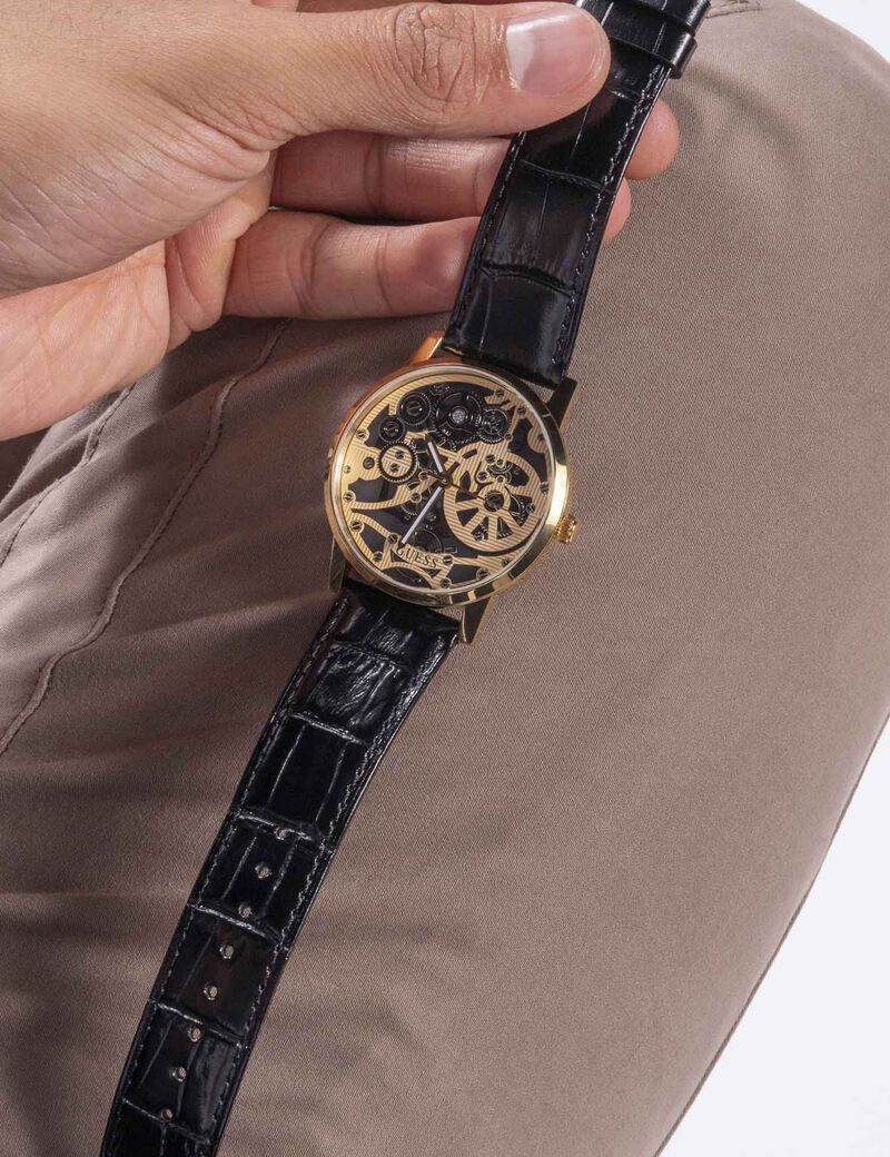 Black-Gold Analog Watch