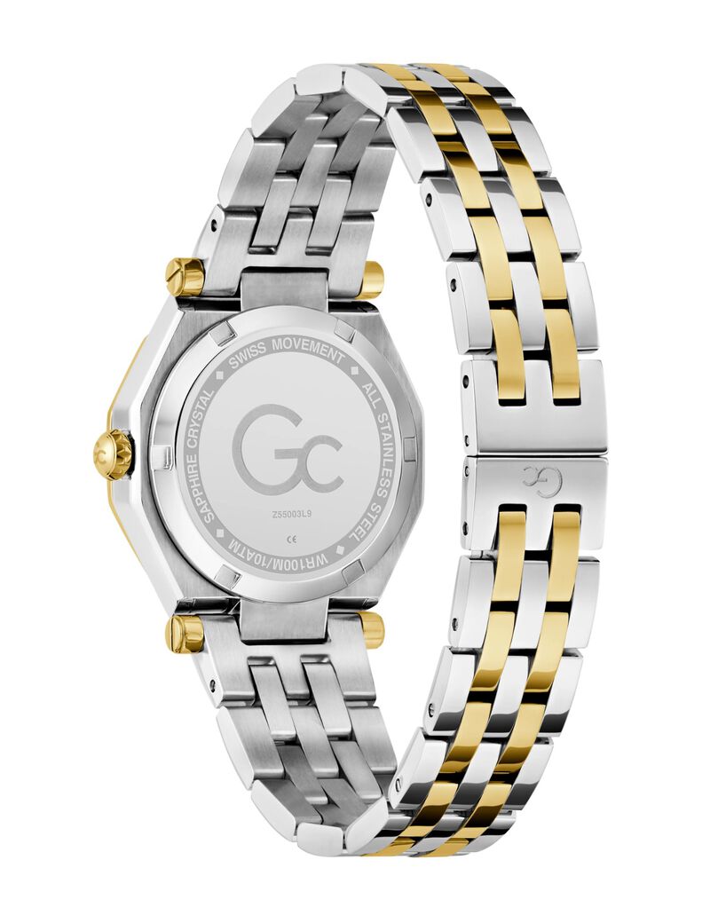 Gc Specials Women S 763 Mvmt Green Dail 10 Amt Silver Yellow Gold Stainless Steel Brct