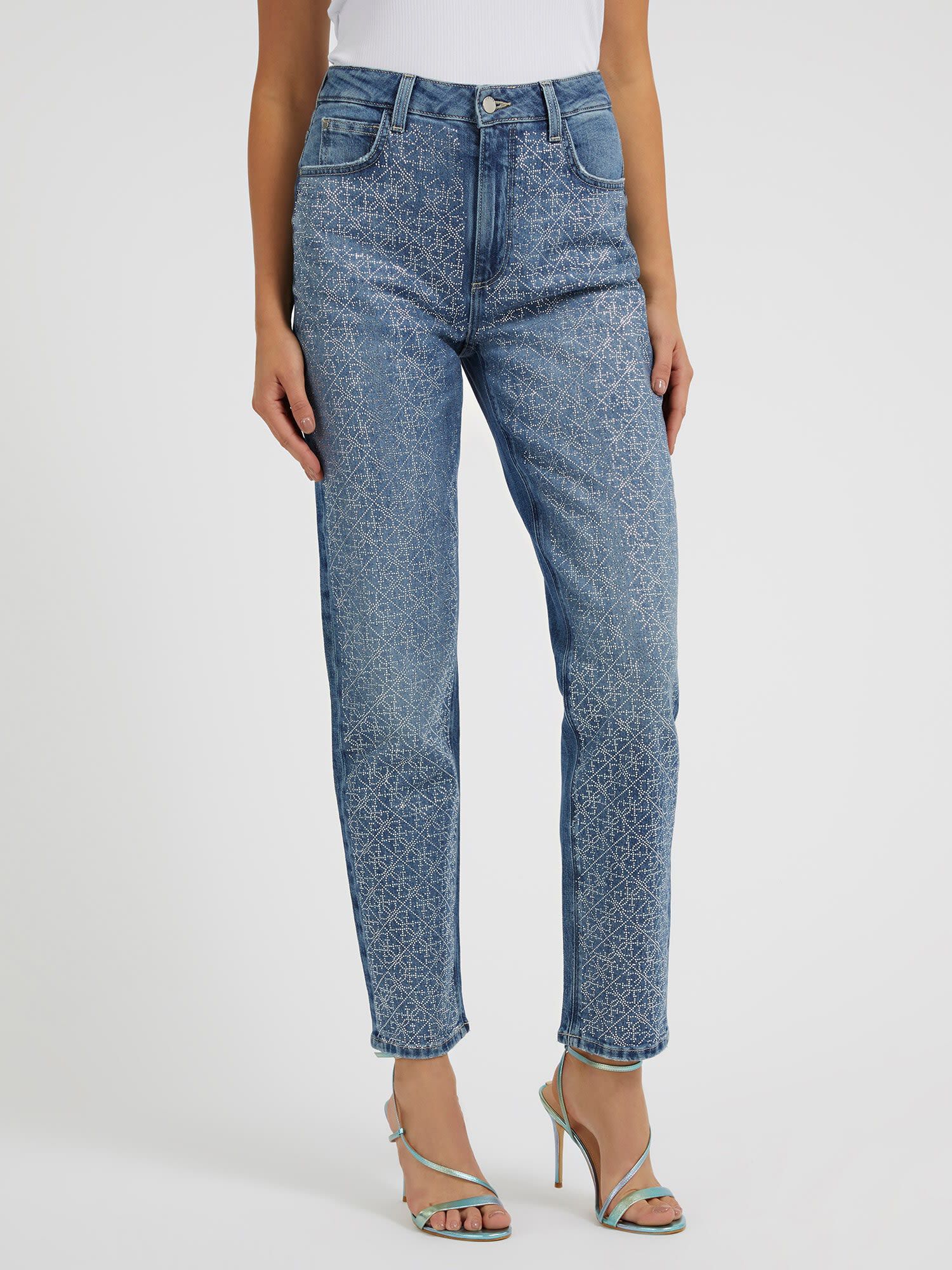 Guess jeans with rhinestones deals