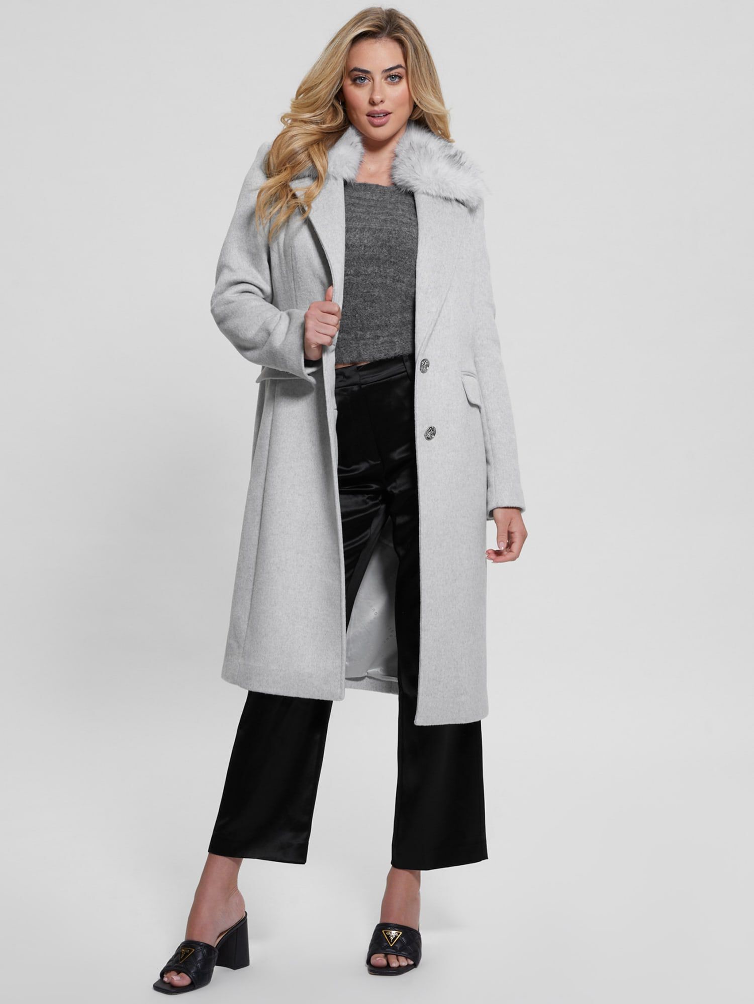 Guess wool blend coat clearance