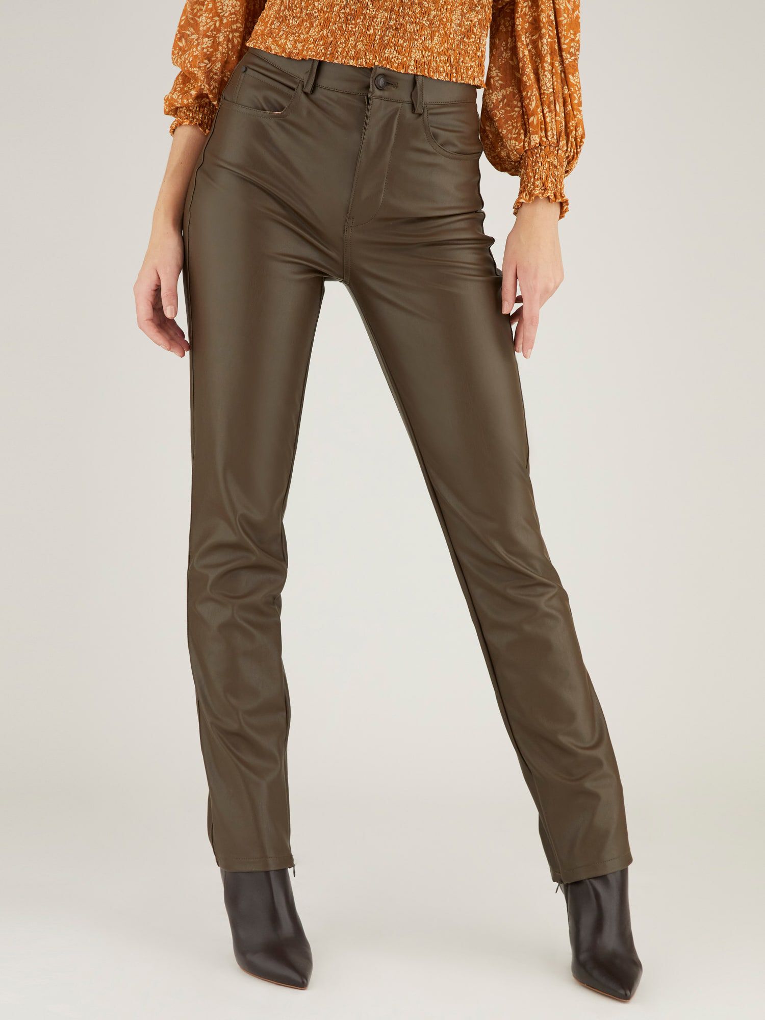 Faux Leather Skinny Jeans