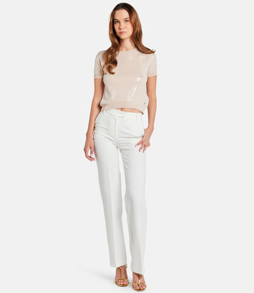 Sequins cropped sweater