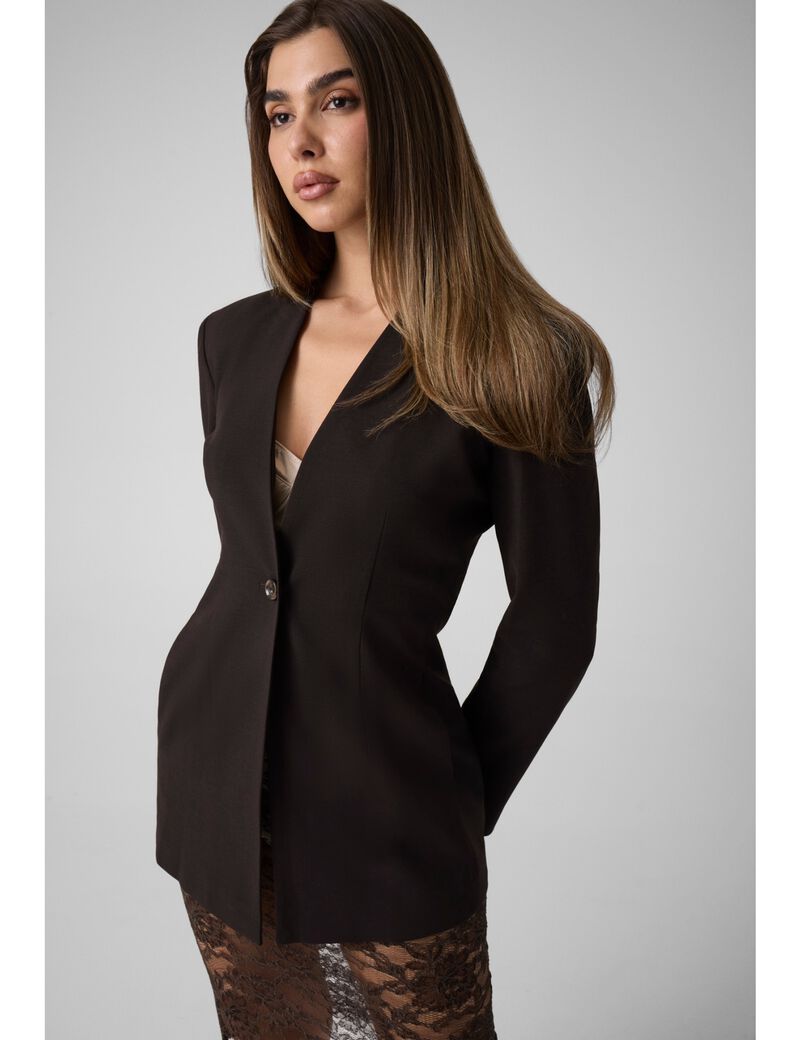 جيس leonie button structured blazer