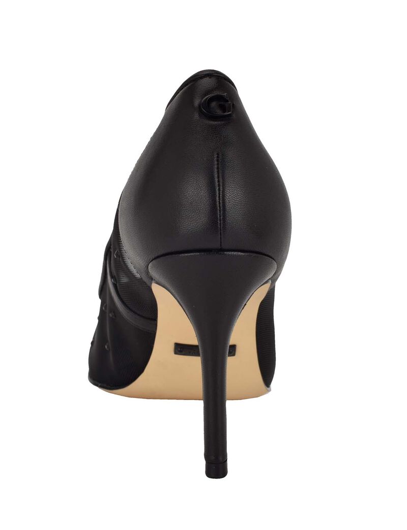 Serry transparent fabric heels