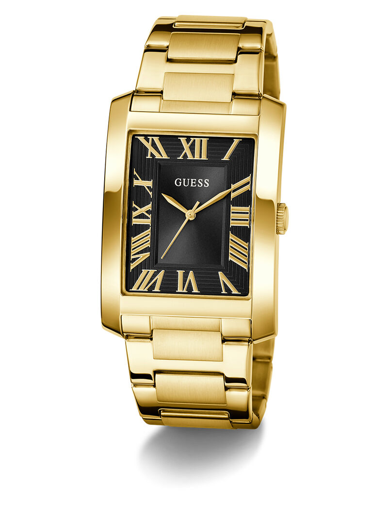 guess mens gold tone analog watch
