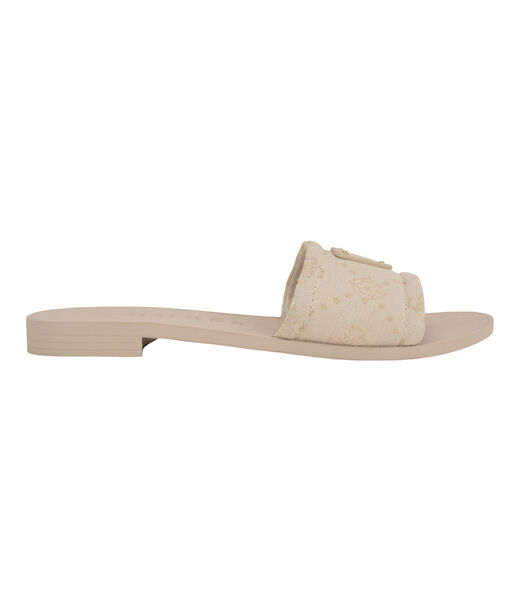 Elysone logo flat sandals