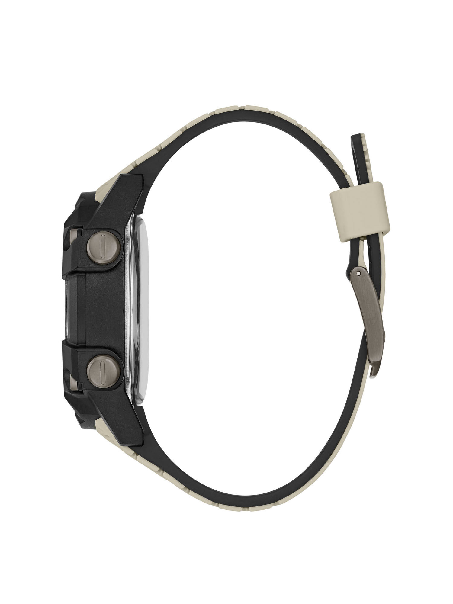Beige And Black Digital Watch