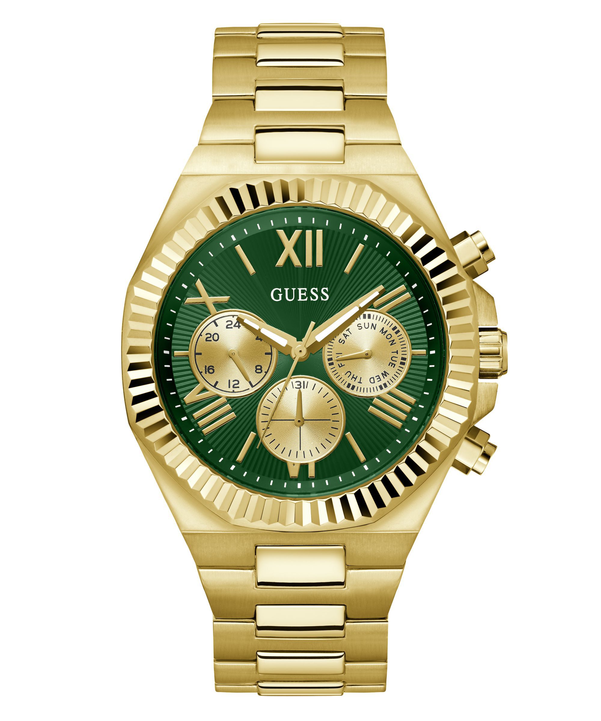 Guess gold watch mens sale