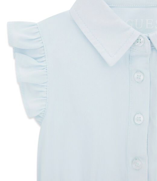 MIXED FABRIC SS DRESS