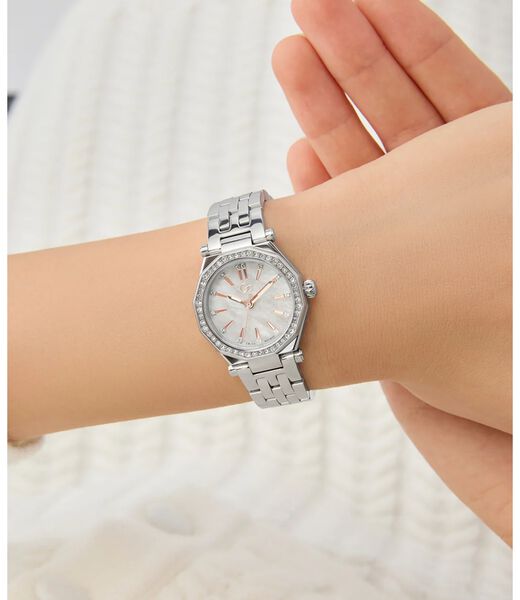 Gc Gleam metal silver tone watch