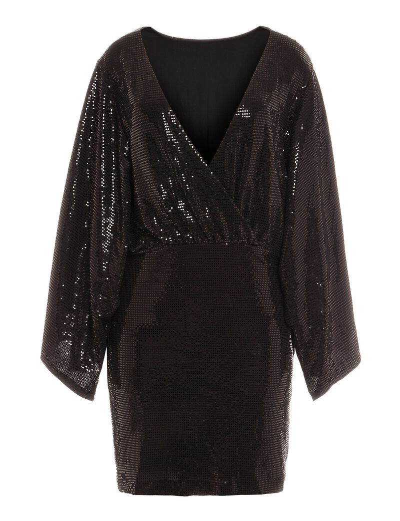 فستان منسوج لامع ذو وجهين