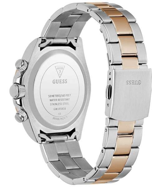 Mens 2T Silver/Rose Gold Tone Round Analog Watch