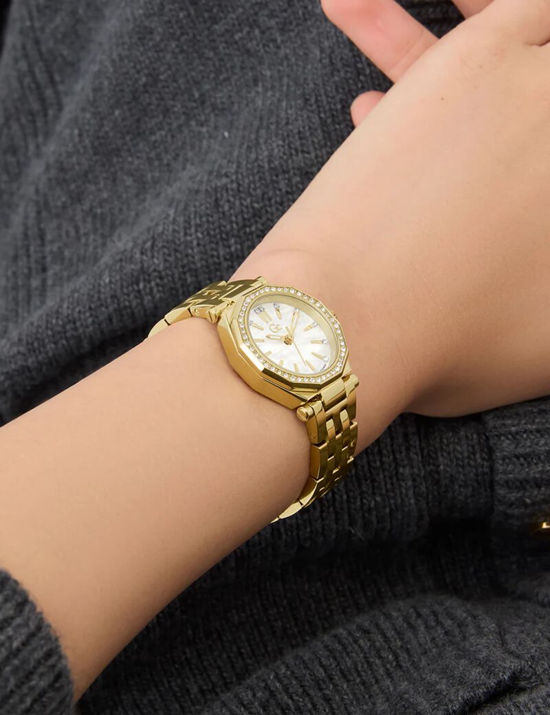 Gc Gleam metal gold tone watch