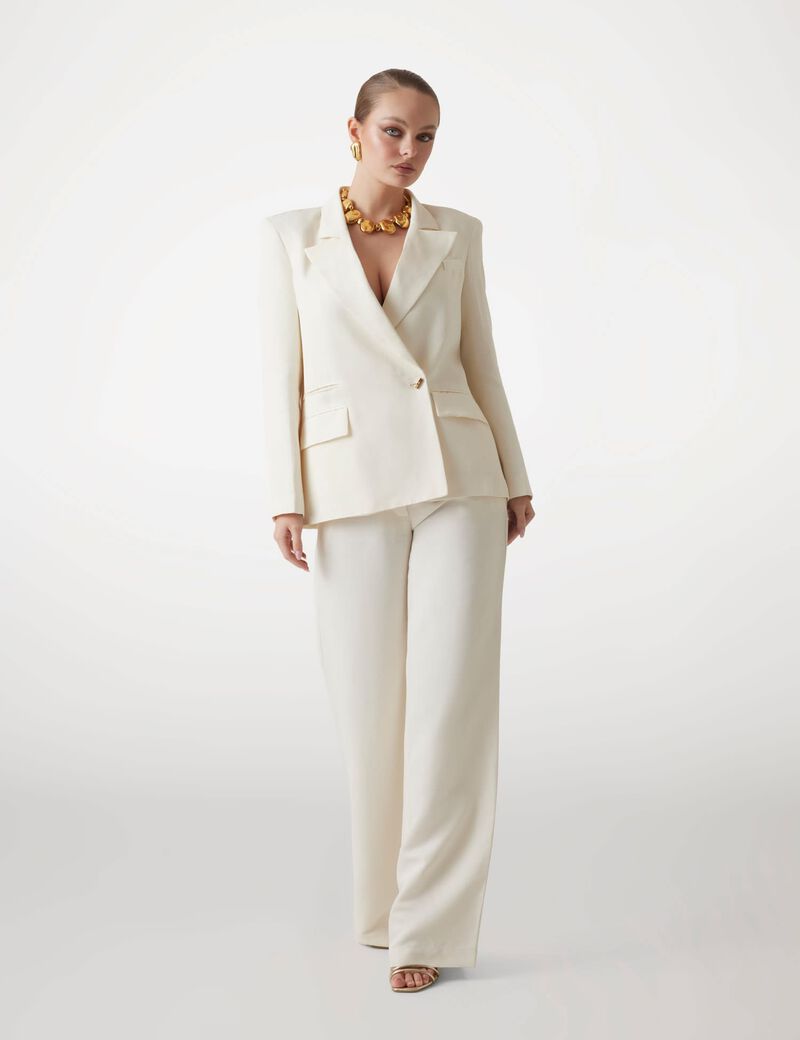 سترة مارسيانو المصنوعة من مزيج الكتان