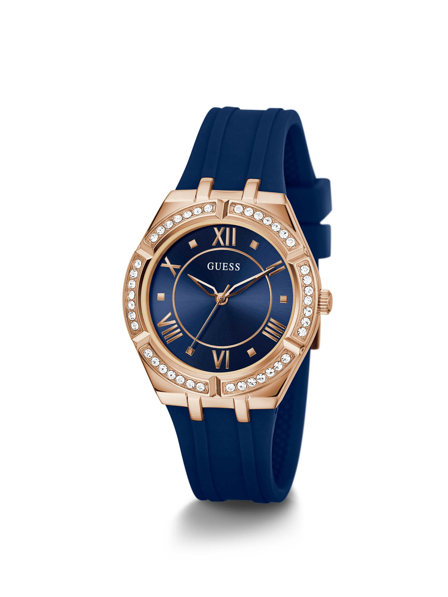Rose Gold And Blue Ladies Watch