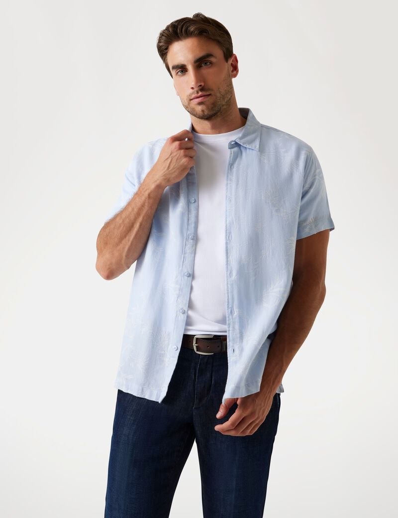 قميص جاكار من مزيج الليوسيل