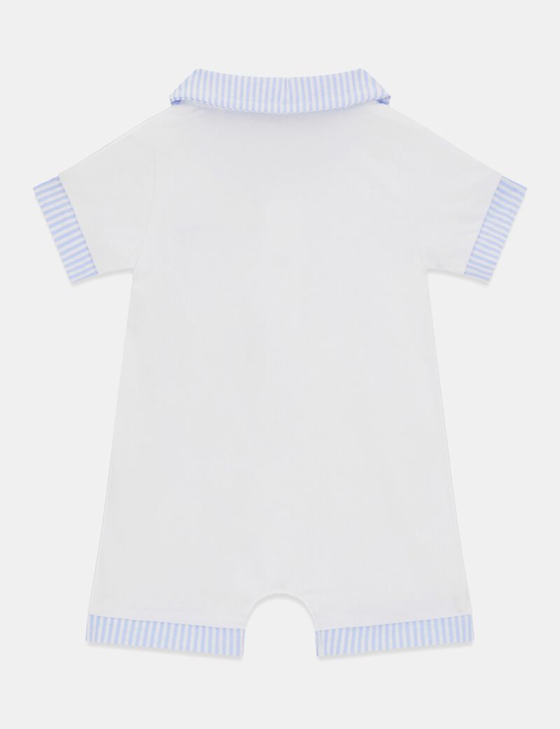 STR JERSEY SHORTIE W/SEERSUCKE