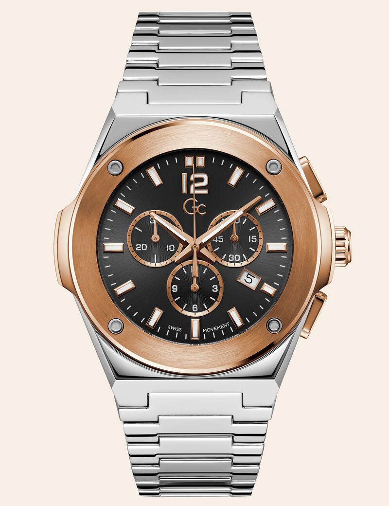 GC steel chronograph watch
