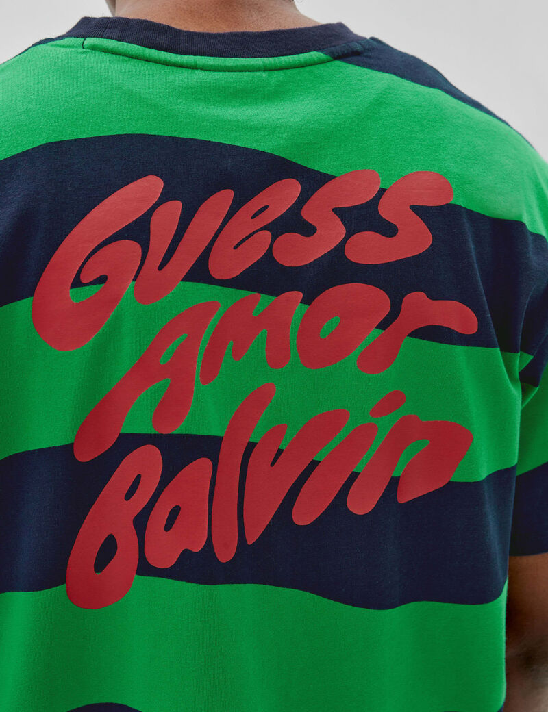 J Balvin Striped T-Shirt