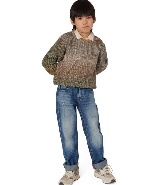 REGULAR FIT RIGID DENIM PANTS