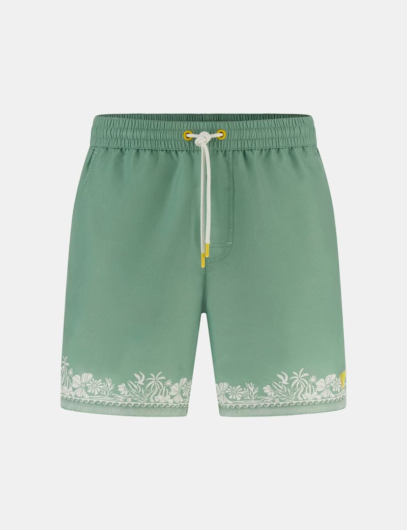 Twill swim trunks