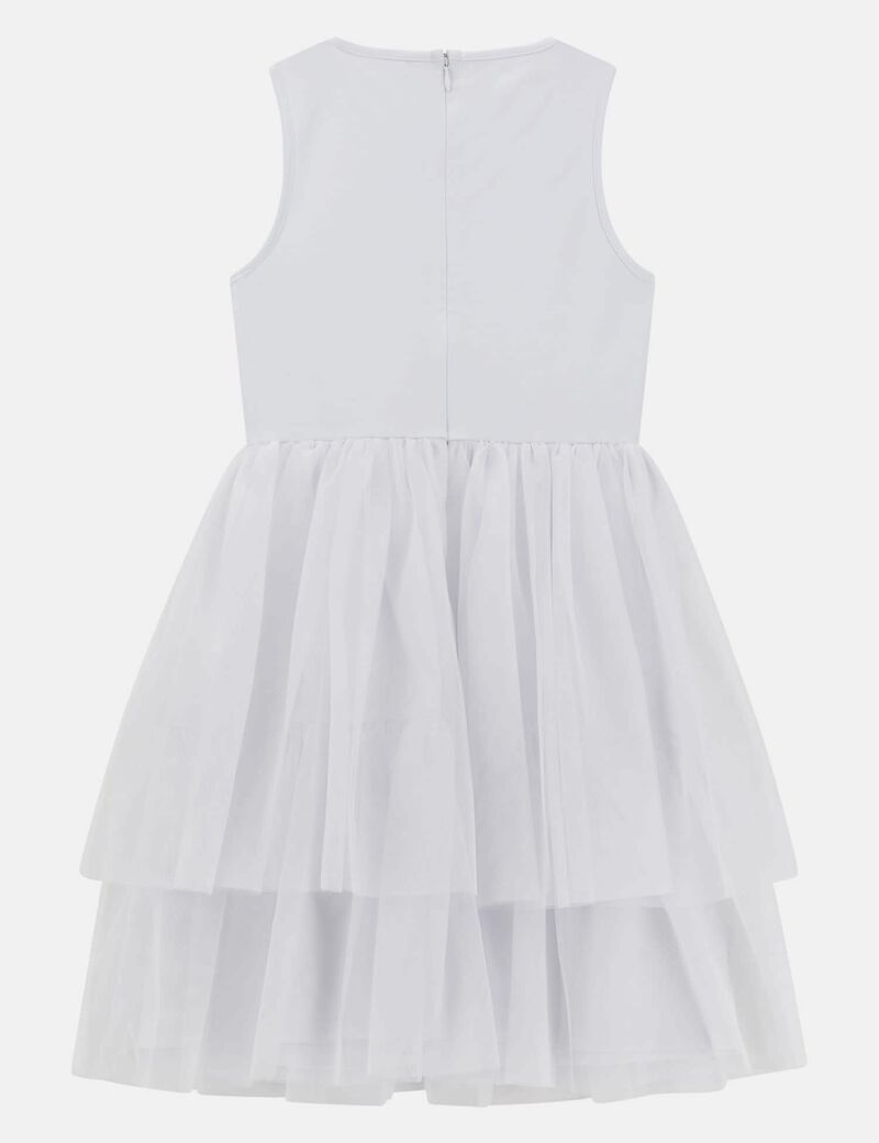 4G rhinestones logo dress