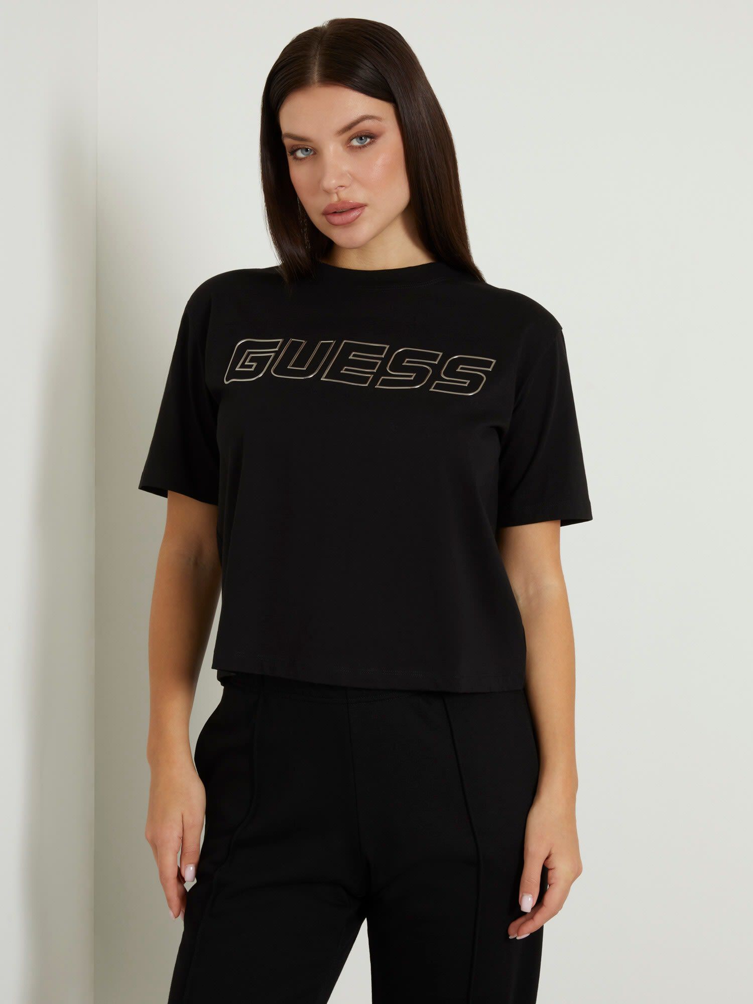 T-shirt Guess Rose Taille M - Coton - Occasion Très Bon état