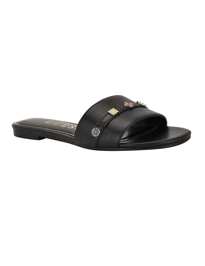 Tasam logo slide flat sandal