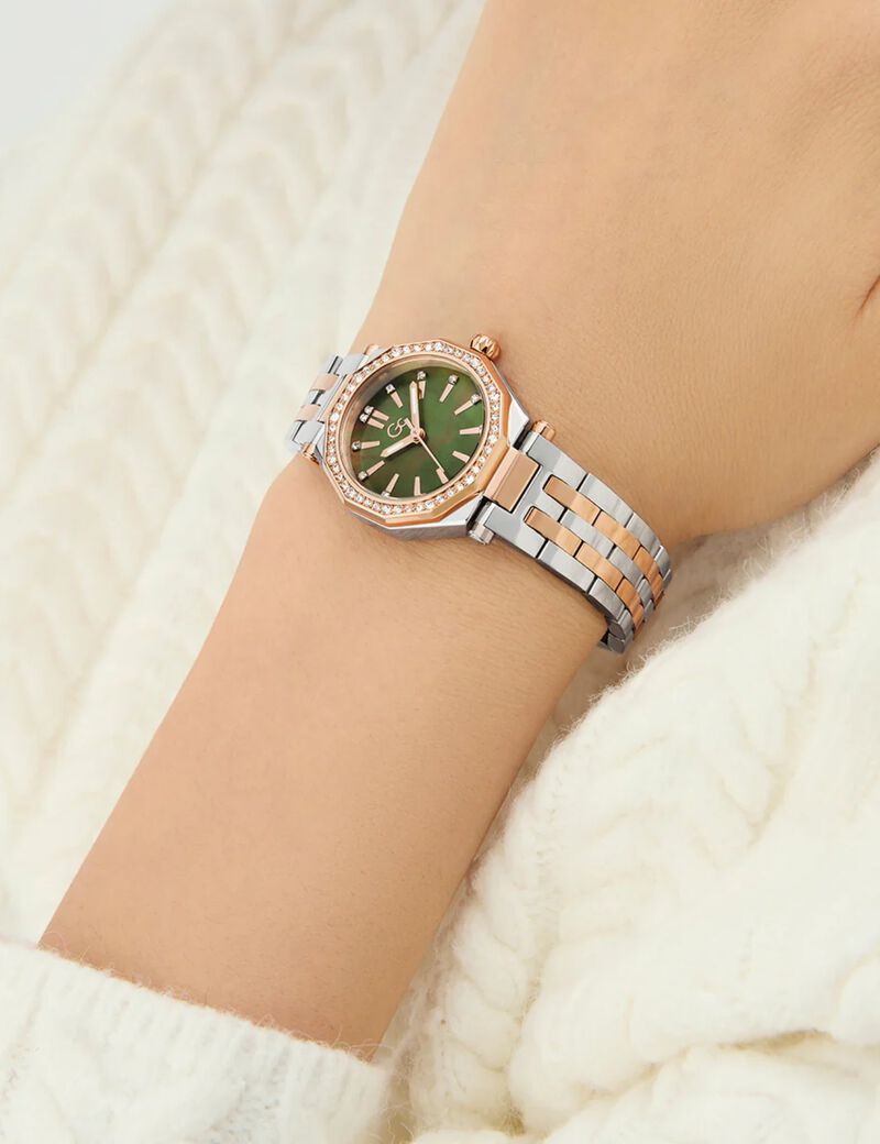 Gc Gleam metal dual tone watch