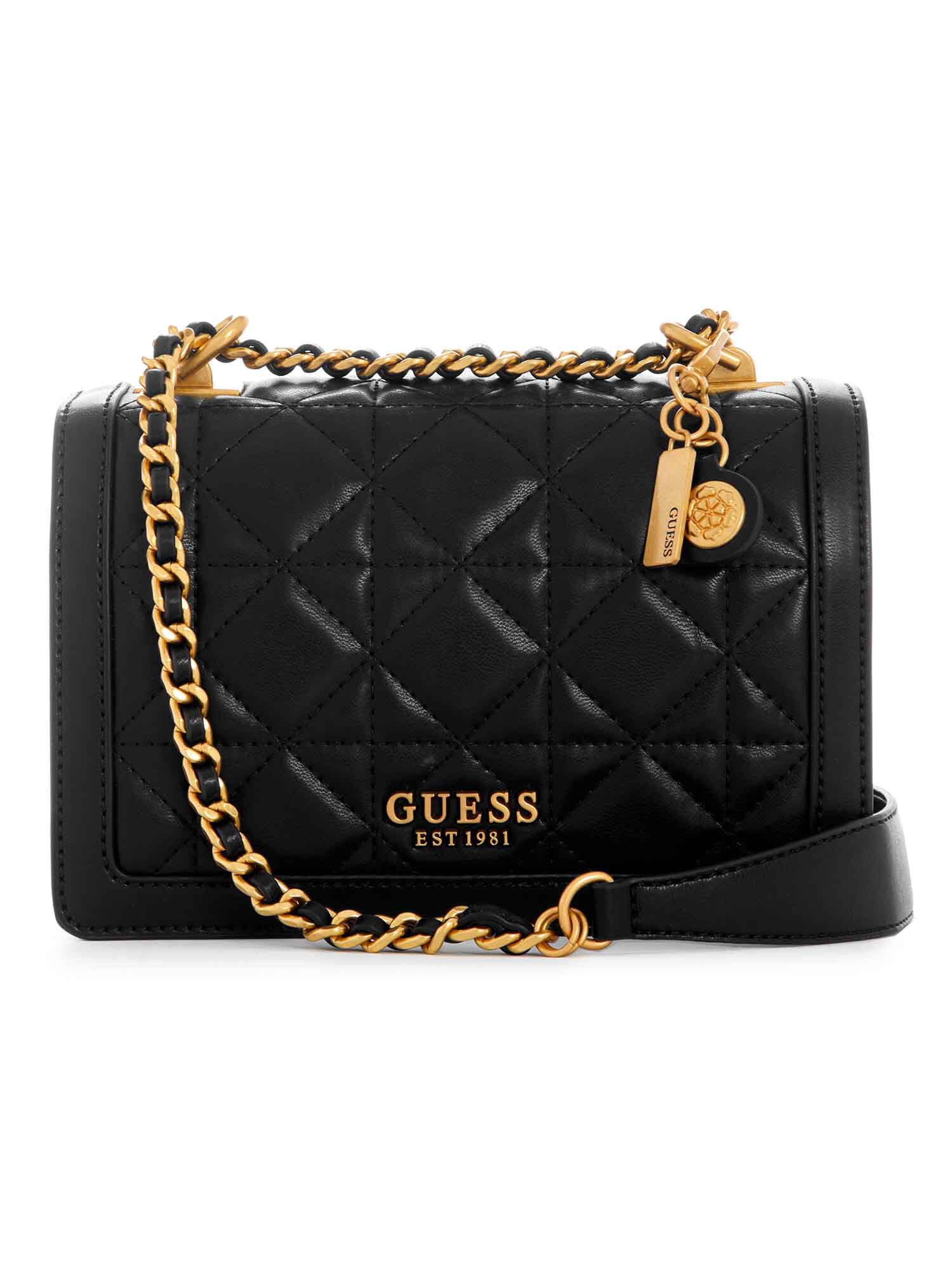 Guess black quilted bag shop