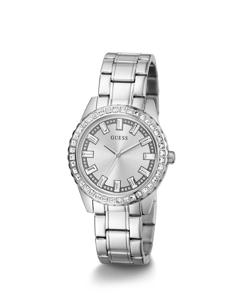 Silver Crystal Watch