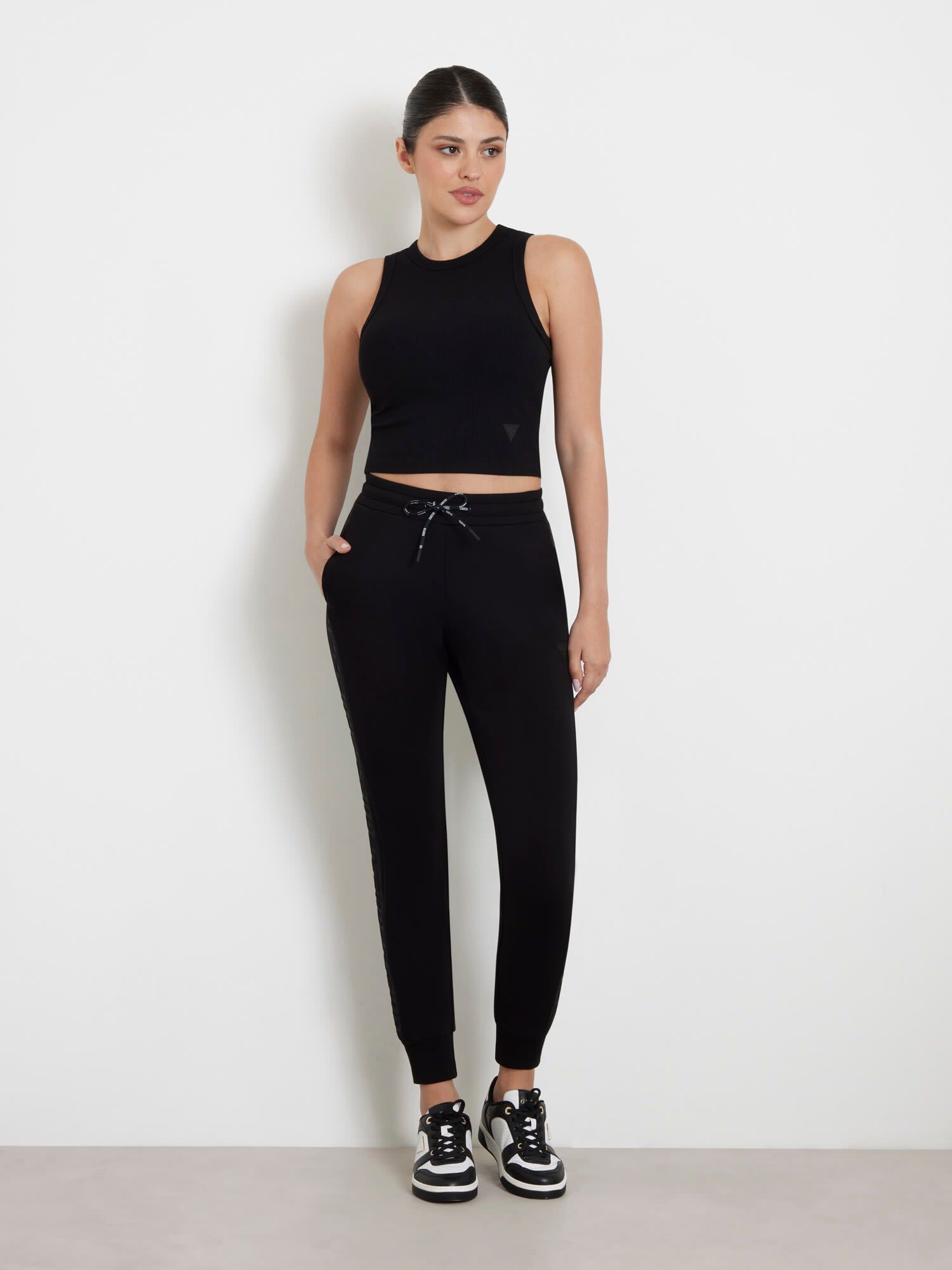 Rib knit crop tank top