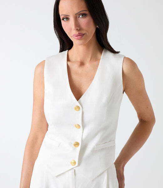 Marciano linen-blend vest