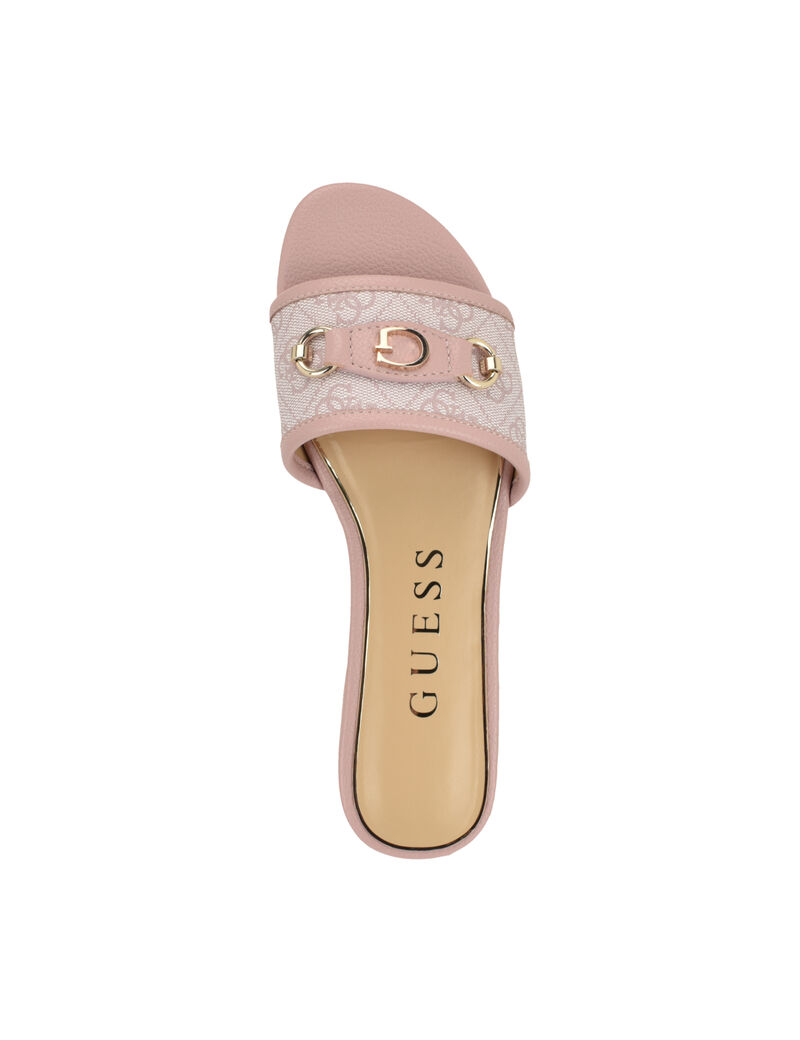 guess hammi logo slide sandals