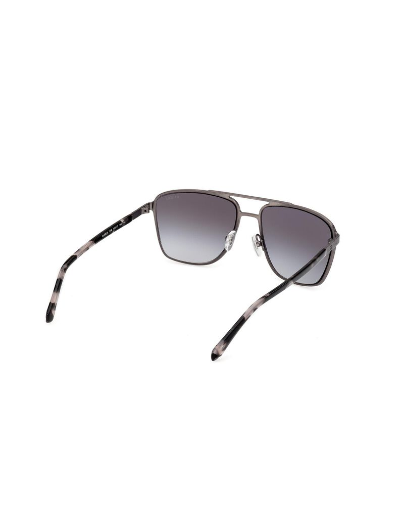 Square nickletin gradient smoke sunglasses