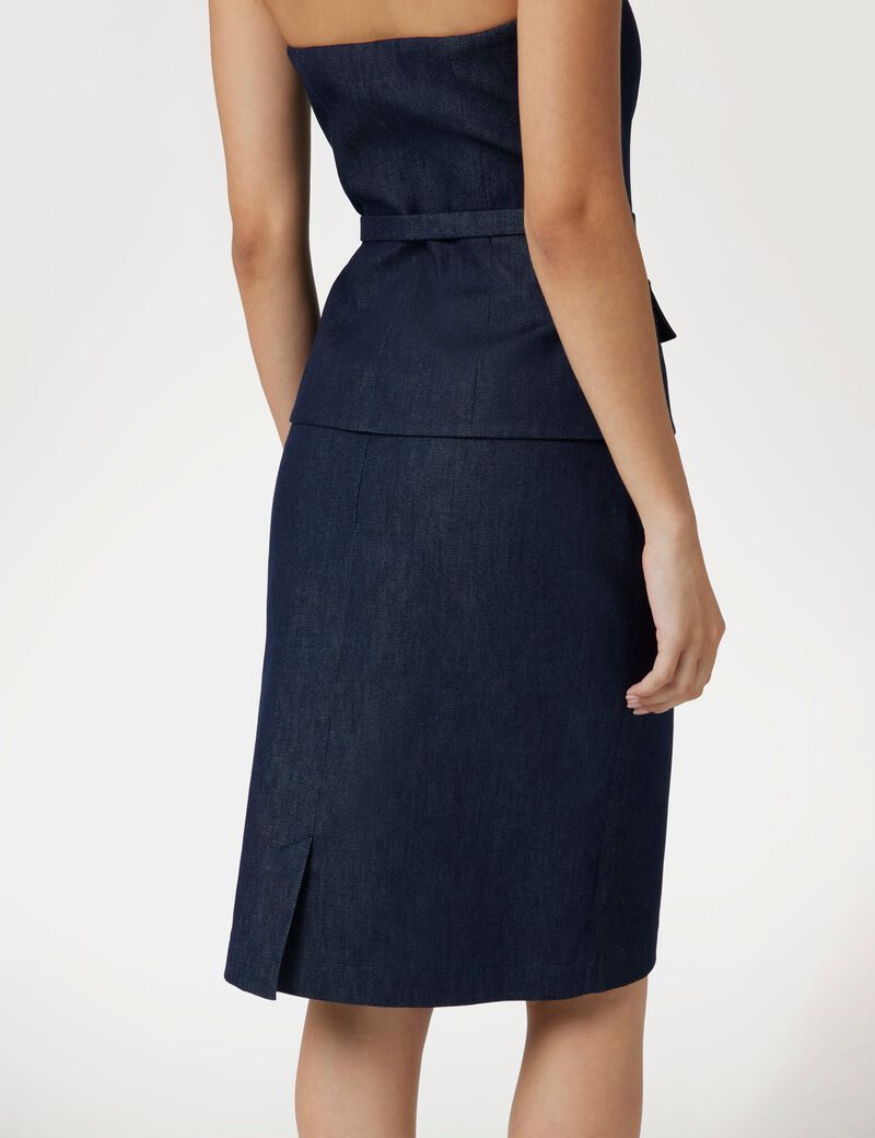 تنورة ميدي مارسيانو من قماش الدنيم