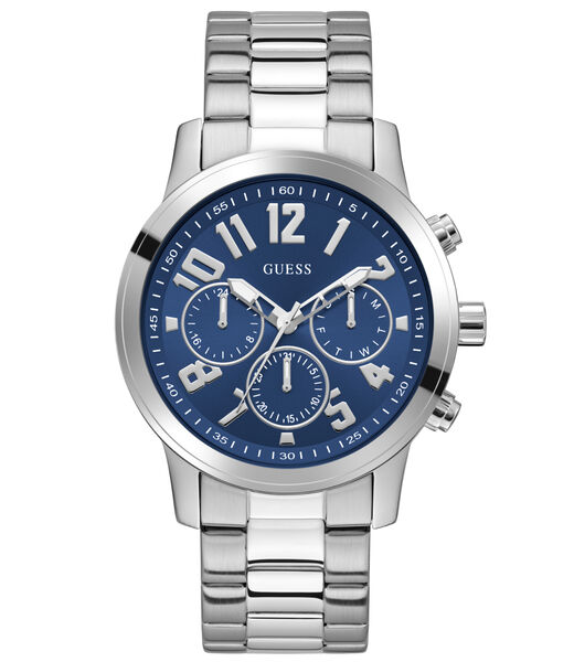 Mens Silver Tone Round Analog Watch