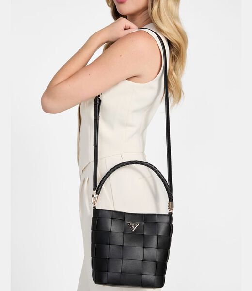 Maylee Woven Mini Bucket Bag