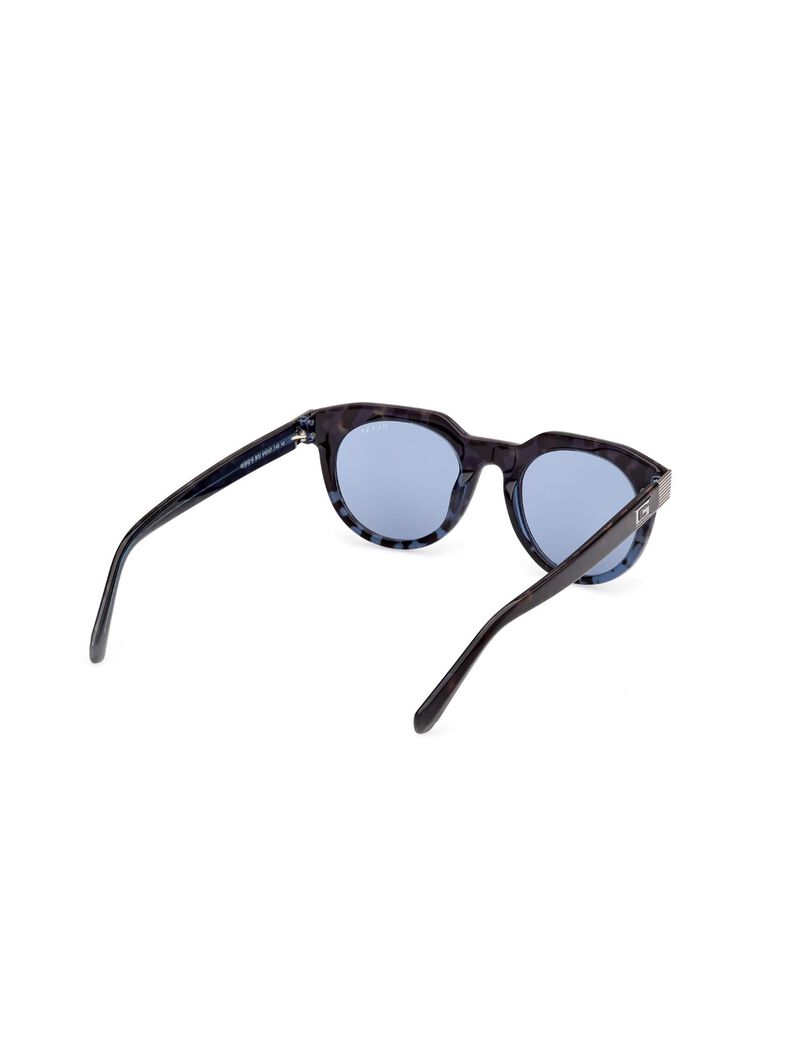 Round blue sunglasses