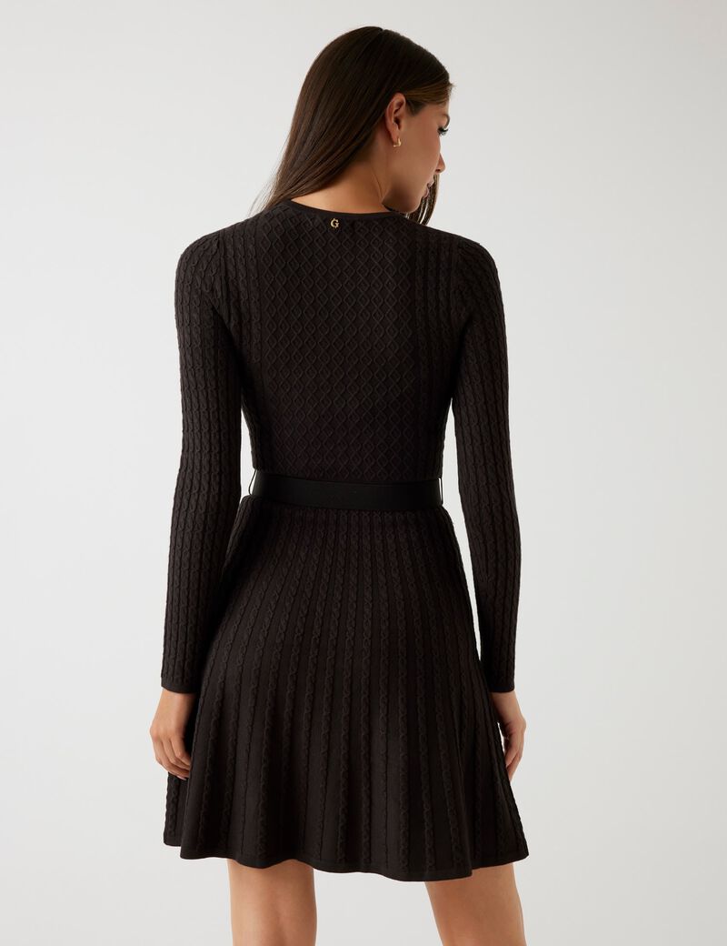 Cable-knit sweater dress