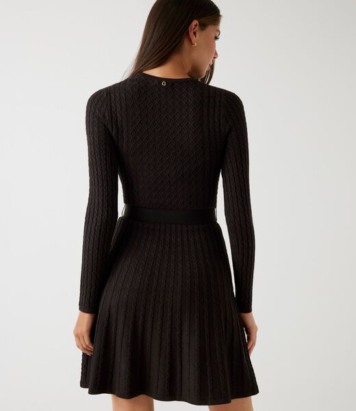 Cable-knit sweater dress