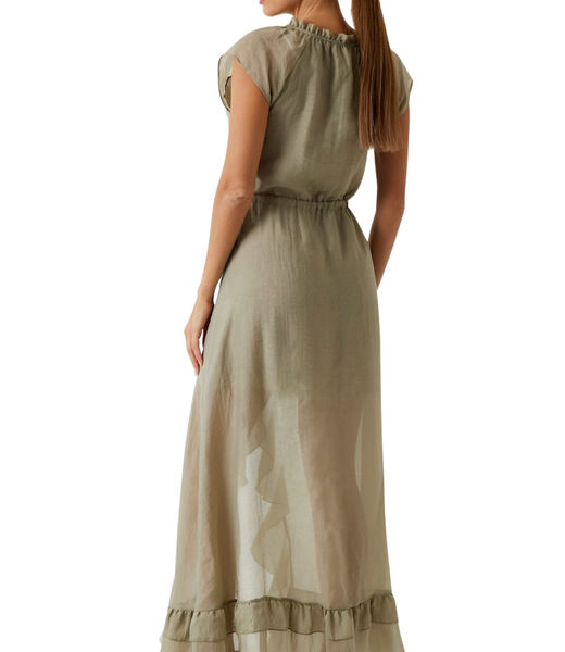 guess ruffled long dress
