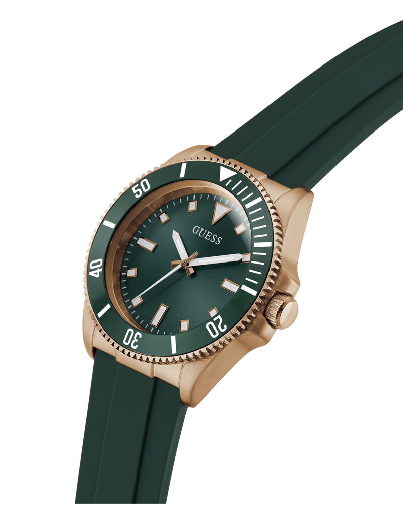 guess mens color round analog watch